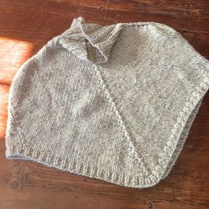 Hand knit poncho